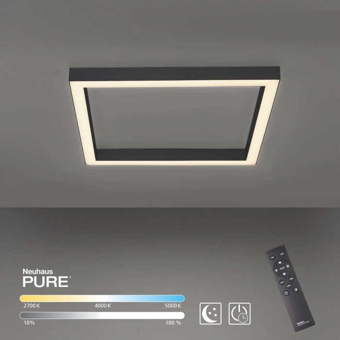 Paul Neuhaus Leuchten Paul Neuhaus PURE-LINES Deckenleuchte LED Anthrazit, 1-flammig, Fernbedienung 10 Paul Neuhaus Leuchten Paul Neuhaus PURE-LINES Deckenleuchte LED Anthrazit, 1-flammig, Fernbedienung – Bild 10