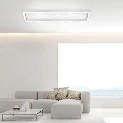 Paul Neuhaus Leuchten Paul Neuhaus PURE-LINES Deckenleuchte LED Aluminium, 1-flammig, Fernbedienung