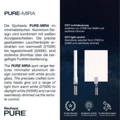 Paul Neuhaus Leuchten Paul Neuhaus PURE-MIRA Deckenleuchte LED Aluminium, 2-flammig, Fernbedienung -LED Leuchten Verkäufe 2022 paul neuhaus pure mira deckenleuchte 6354 95 4