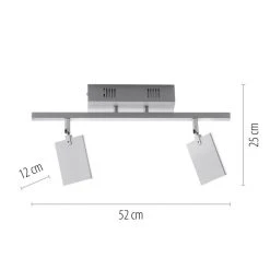 Paul Neuhaus Leuchten Paul Neuhaus PURE-MIRA Deckenleuchte LED Aluminium, 2-flammig, Fernbedienung -LED Leuchten Verkäufe 2022 paul neuhaus pure mira deckenleuchte 6354 95 6