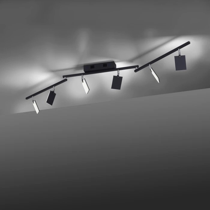 Paul Neuhaus Leuchten Paul Neuhaus PURE-MIRA Deckenleuchte LED Schwarz, 6-flammig, Fernbedienung 12 Paul Neuhaus Leuchten Paul Neuhaus PURE-MIRA Deckenleuchte LED Schwarz, 6-flammig, Fernbedienung – Bild 12