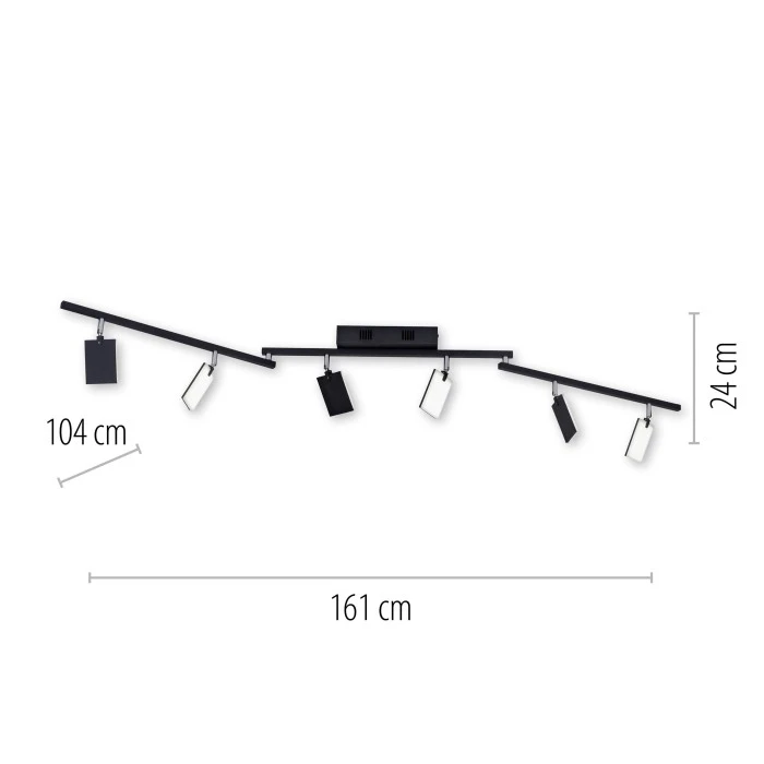 Paul Neuhaus Leuchten Paul Neuhaus PURE-MIRA Deckenleuchte LED Schwarz, 6-flammig, Fernbedienung 7 Paul Neuhaus Leuchten Paul Neuhaus PURE-MIRA Deckenleuchte LED Schwarz, 6-flammig, Fernbedienung – Bild 7
