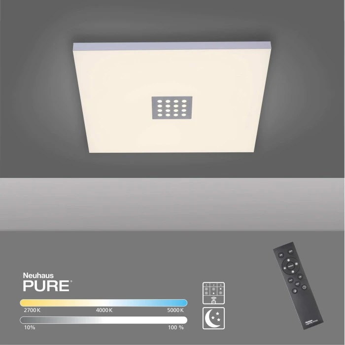 Paul Neuhaus Leuchten Paul Neuhaus PURE-NEO Deckenleuchte LED Aluminium, 5-flammig, Fernbedienung 13 Paul Neuhaus Leuchten Paul Neuhaus PURE-NEO Deckenleuchte LED Aluminium, 5-flammig, Fernbedienung – Bild 13