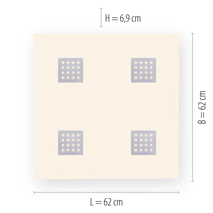 Paul Neuhaus Leuchten Paul Neuhaus PURE-NEO Deckenleuchte LED Aluminium, 4-flammig, Fernbedienung 9 Paul Neuhaus Leuchten Paul Neuhaus PURE-NEO Deckenleuchte LED Aluminium, 4-flammig, Fernbedienung – Bild 9