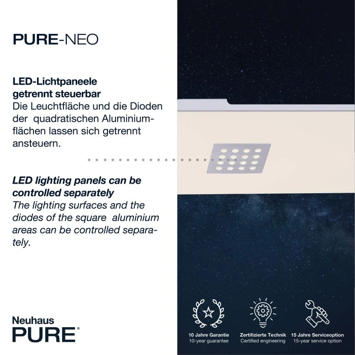Paul Neuhaus Leuchten Paul Neuhaus PURE-NEO Deckenleuchte LED Aluminium, 3-flammig, Fernbedienung 5 Paul Neuhaus Leuchten Paul Neuhaus PURE-NEO Deckenleuchte LED Aluminium, 3-flammig, Fernbedienung – Bild 5
