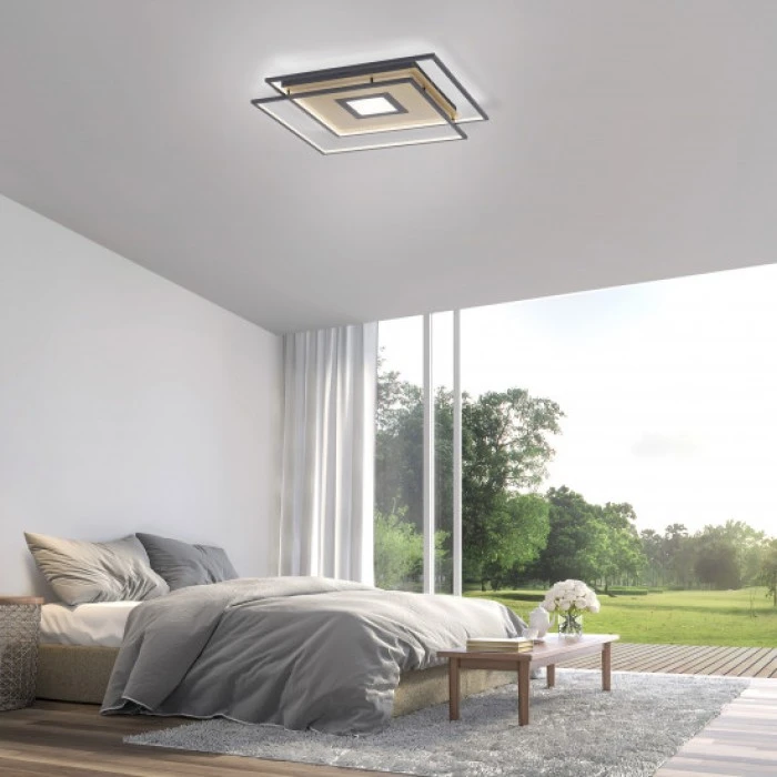 Paul Neuhaus Q-Serie Paul Neuhaus Q-AMIRA Deckenleuchte LED Schwarz, 1-flammig, Fernbedienung 1 Paul Neuhaus Q-Serie Paul Neuhaus Q-AMIRA Deckenleuchte LED Schwarz, 1-flammig, Fernbedienung