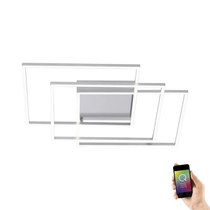 Paul Neuhaus Q-Serie Paul Neuhaus Q-INIGO Deckenleuchte LED Nickel-Matt, 3-flammig, Fernbedienung 1 Paul Neuhaus Q-Serie Paul Neuhaus Q-INIGO Deckenleuchte LED Nickel-Matt, 3-flammig, Fernbedienung