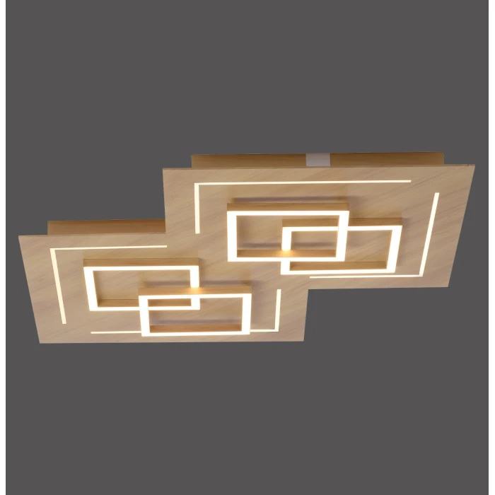 Paul Neuhaus Q-Serie Paul Neuhaus Q-LINEA Deckenleuchte LED Holz hell, 8-flammig, Fernbedienung 2 Paul Neuhaus Q-Serie Paul Neuhaus Q-LINEA Deckenleuchte LED Holz hell, 8-flammig, Fernbedienung – Bild 2