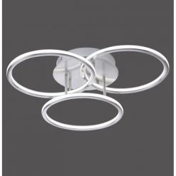 Paul Neuhaus Q-Serie Paul Neuhaus Q-NEVIO Deckenleuchte LED Nickel-Matt, 3-flammig, Fernbedienung -LED Leuchten Verkäufe 2022 paul neuhaus q nevio deckenleuchte 8281 55 4