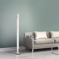 Paul Neuhaus Q-Serie Paul Neuhaus Q-TOWER Stehleuchte LED Aluminium, 2-flammig, Fernbedienung