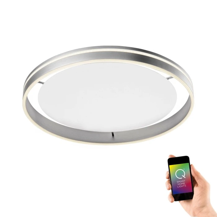 Paul Neuhaus Q-Serie Paul Neuhaus Q-VITO Deckenleuchte LED Edelstahl, 1-flammig, Fernbedienung 1 Paul Neuhaus Q-Serie Paul Neuhaus Q-VITO Deckenleuchte LED Edelstahl, 1-flammig, Fernbedienung