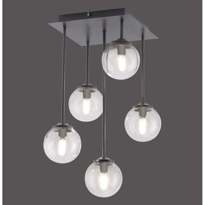 Paul Neuhaus Leuchten Paul Neuhaus WIDOW Deckenleuchte LED Schwarz, 5-flammig 2 Paul Neuhaus Leuchten Paul Neuhaus WIDOW Deckenleuchte LED Schwarz, 5-flammig – Bild 2