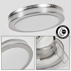 Hofstein Percoq Einbauleuchte LED Nickel-Matt, 1-flammig