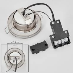 Hofstein Percoq Einbauleuchte LED Nickel-Matt, 1-flammig -LED Leuchten Verkäufe 2022 percoq einbauleuchte h3655016 4