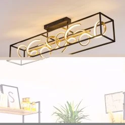 Hofstein Pericos Deckenleuchte LED Schwarz, Gold, 4-flammig -LED Leuchten Verkäufe 2022 pericos deckenleuchte h3375464 10