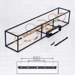 Hofstein Pericos Deckenleuchte LED Schwarz, Gold, 4-flammig -LED Leuchten Verkäufe 2022 pericos deckenleuchte h3375464 4