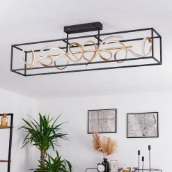 Hofstein Pericos Deckenleuchte LED Schwarz, Gold, 4-flammig -LED Leuchten Verkäufe 2022 pericos deckenleuchte h3375464 9