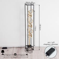 Hofstein Pericos Stehleuchte LED Schwarz, 3-flammig -LED Leuchten Verkäufe 2022 pericos stehleuchte h3384589 3