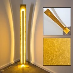 Hofstein Petrolia Stehleuchte LED Gold, 1-flammig