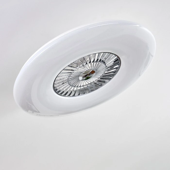 Hofstein Petrovac Deckenventilator LED Chrom, Weiß, 1-flammig, Fernbedienung 9 Hofstein Petrovac Deckenventilator LED Chrom, Weiß, 1-flammig, Fernbedienung – Bild 9