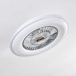 Hofstein Piacenza Deckenventilator LED Chrom, Wei&szlig;, 1-flammig, Fernbedienung -LED Leuchten Verkäufe 2022 piacenza deckenventilator h3335000 15