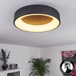 Hofstein Pine Deckenleuchte LED Schwarz, 1-flammig