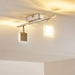 Hofstein Piney Deckenleuchte LED Nickel-Matt, 2-flammig -LED Leuchten Verkäufe 2022 piney deckenleuchte h3157084 do2 7