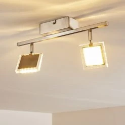 Hofstein Piney Deckenleuchte LED Nickel-Matt, 2-flammig -LED Leuchten Verkäufe 2022 piney deckenleuchte h3157084 do2 9