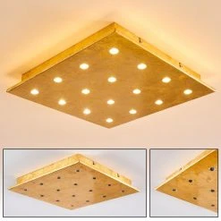 Hofstein Pionnat Deckenleuchte LED Gold, 16-flammig