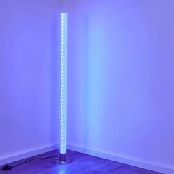 Hofstein Pipe RGB Stehlampe LED Nickel-Matt, 1-flammig, Fernbedienung, Farbwechsler -LED Leuchten Verkäufe 2022 pipe rgb stehlampe h3266038 do4 15