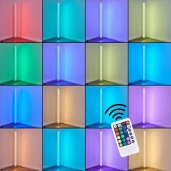 Hofstein Pipe RGB Stehlampe LED Nickel-Matt, 1-flammig, Fernbedienung, Farbwechsler -LED Leuchten Verkäufe 2022 pipe rgb stehlampe h3266038 do4 2