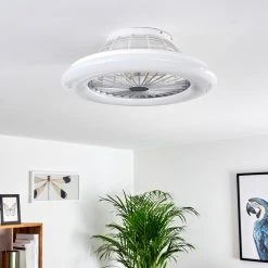 Hofstein Piraeus Deckenventilator LED Wei&szlig;, Titan, 1-flammig, Fernbedienung -LED Leuchten Verkäufe 2022 piraeus deckenventilator h3335024 12