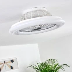 Hofstein Piraeus Deckenventilator LED Wei&szlig;, Titan, 1-flammig, Fernbedienung -LED Leuchten Verkäufe 2022 piraeus deckenventilator h3335024 15