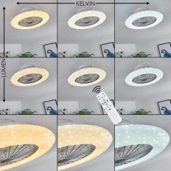 Hofstein Piraeus Deckenventilator LED Wei&szlig;, Titan, 1-flammig, Fernbedienung -LED Leuchten Verkäufe 2022 piraeus deckenventilator h3335024 2