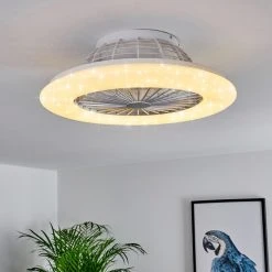 Hofstein Piraeus Deckenventilator LED Wei&szlig;, Titan, 1-flammig, Fernbedienung -LED Leuchten Verkäufe 2022 piraeus deckenventilator h3335024 22