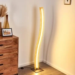Hofstein Pitasch Stehleuchte LED Gold, 1-flammig