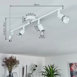 Hofstein Planes Deckenleuchte LED Wei&szlig;, 4-flammig -LED Leuchten Verkäufe 2022 planes deckenleuchte h3392942 3