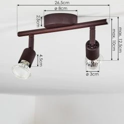 Hofstein Planes Deckenleuchte LED Rostfarben, 2-flammig -LED Leuchten Verkäufe 2022 planes deckenleuchte h3396513 3