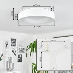 Hofstein Playas Deckenleuchte LED Wei&szlig;, 1-flammig -LED Leuchten Verkäufe 2022 playas deckenleuchte h3551318 3