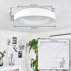 Hofstein Playas Deckenleuchte LED Wei&szlig;, 1-flammig -LED Leuchten Verkäufe 2022 playas deckenleuchte h3551356 3