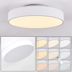 Hofstein Plovdiv Deckenleuchte LED Wei&szlig;, 1-flammig, Fernbedienung