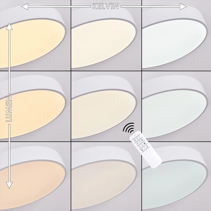 Hofstein Plovdiv Deckenleuchte LED Weiß, 1-flammig, Fernbedienung 3 Hofstein Plovdiv Deckenleuchte LED Weiß, 1-flammig, Fernbedienung – Bild 3