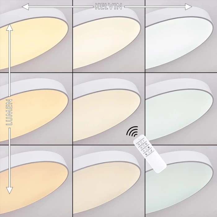 Hofstein Plovdiv Deckenleuchte LED Weiß, 1-flammig, Fernbedienung 3 Hofstein Plovdiv Deckenleuchte LED Weiß, 1-flammig, Fernbedienung – Bild 3