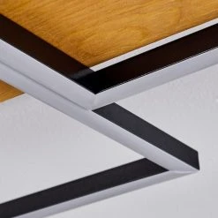 Hofstein Pompu Deckenleuche LED Schwarz, Holz hell, 1-flammig -LED Leuchten Verkäufe 2022 pompu deckenleuche h3564509 2