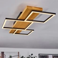 Hofstein Pompu Deckenleuche LED Schwarz, Holz hell, 1-flammig -LED Leuchten Verkäufe 2022 pompu deckenleuche h3564509 6
