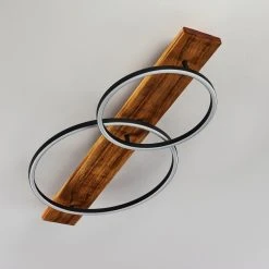 Hofstein Pompu Deckenleuchte LED Schwarz, Holz dunkel, 2-flammig -LED Leuchten Verkäufe 2022 pompu deckenleuchte h3392249 7