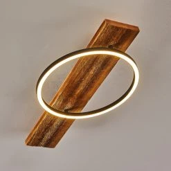 Hofstein Pompu Deckenleuchte LED Schwarz, Holz dunkel, 1-flammig -LED Leuchten Verkäufe 2022 pompu deckenleuchte h3392263 10