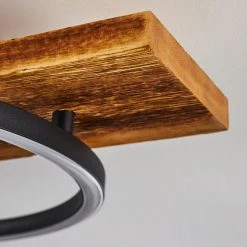 Hofstein Pompu Deckenleuchte LED Schwarz, Holz dunkel, 1-flammig -LED Leuchten Verkäufe 2022 pompu deckenleuchte h3392263 2
