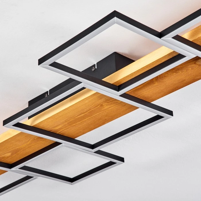 Hofstein Pompu Deckenleuchte LED Schwarz, Naturfarben, 1-flammig 6 Hofstein Pompu Deckenleuchte LED Schwarz, Naturfarben, 1-flammig – Bild 6