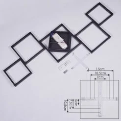 Hofstein Pourao Deckenleuchte LED Schwarz, Wei&szlig;, 1-flammig, Fernbedienung -LED Leuchten Verkäufe 2022 pourao deckenleuchte h3418161 4